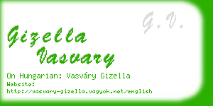 gizella vasvary business card